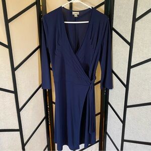 Isaac Mizrahi Deep Blue Long Sleeve Dress